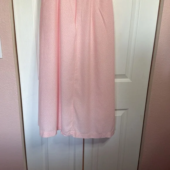Loft Pink Sleeveless Maxi Dress with  Ruffle Straps Size 10 - Picture 6 of 9